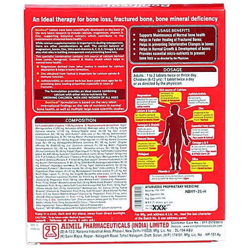 Buy AIMIL Boniheal Tablets Enhance Bone Health, Reduces Joint Pain, For Men & Women Of All