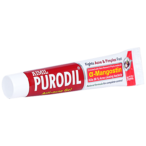 Aimil Purodil Anti-Acne Gel - Natural Formula, For Skin Infections, Fights Acne & Pimples, 20 g  