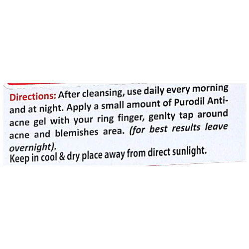 Aimil Purodil Anti-Acne Gel - Natural Formula, For Skin Infections, Fights Acne & Pimples, 20 g  