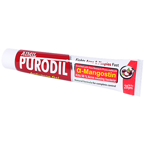 Aimil Purodil Anti-Acne Gel - Natural Formula, For Skin Infections, Fights Acne & Pimples, 20 g  