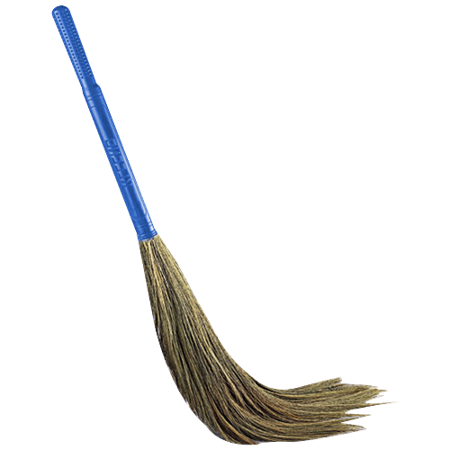 Kleeno by Cello Eco Swachh Grass Broom - High Quality, Easy To Use, Blue, 1 pc