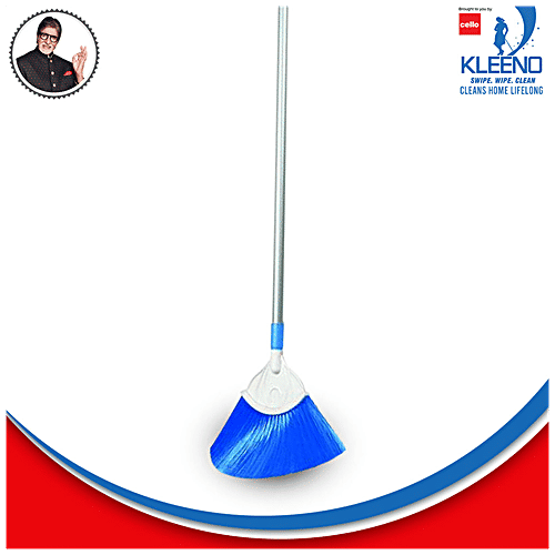 Kleeno by Cello Cob Web Brush - With Telescopic Rod, High Quality, Durable, Easy To Use, Blue, 1 pc  