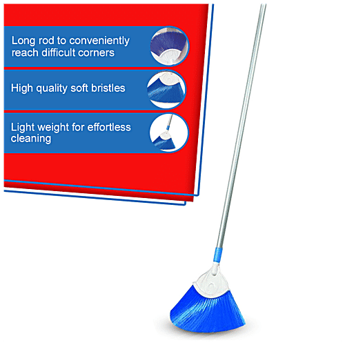 Kleeno by Cello Cob Web Brush - With Telescopic Rod, High Quality, Durable, Easy To Use, Blue, 1 pc  