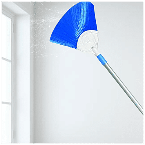 Kleeno by Cello Cob Web Brush - With Telescopic Rod, High Quality, Durable, Easy To Use, Blue, 1 pc  
