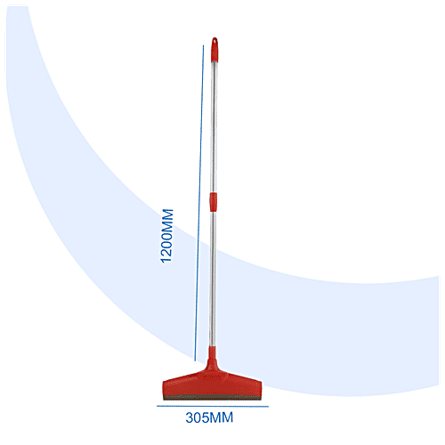 Kleeno by Cello Double Blade Wiper - Plastic, With Rod, 3.9 ft, Red, 1 pc  