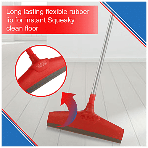 Kleeno by Cello Double Blade Wiper - Plastic, With Rod, 3.9 ft, Red, 1 pc  