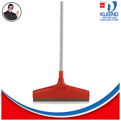 Kleeno by Cello Double Blade Wiper - Plastic, With Rod, 3.9 ft, Red, 1 pc  