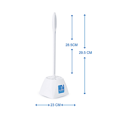 Kleeno by Cello Eco Round Toilet Brush - With Stand, High Quality, Durable, Easy To Use, Blue, 1 pc