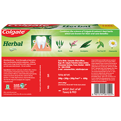 Buy Colgate Herbal Anticavity Toothpaste Goodness Of Natural