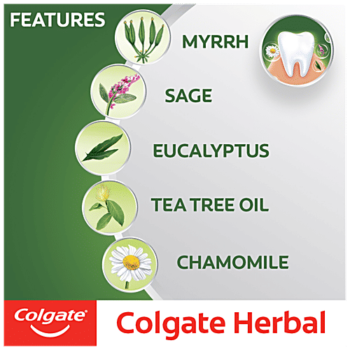 Colgate Herbal Anticavity Toothpaste - Goodness Of Natural Ingredients, For Healthy Teeth, 200 g (Buy 2 Get 1 Free) 