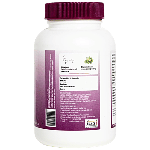 Mojocare Sweet Dreams Capsules - With Melatonin, L-Theanine & Magnesium, 30 pcs Improves Sleep Quality, Reduces Stress & Anxiety, Enhances Energy & Mood