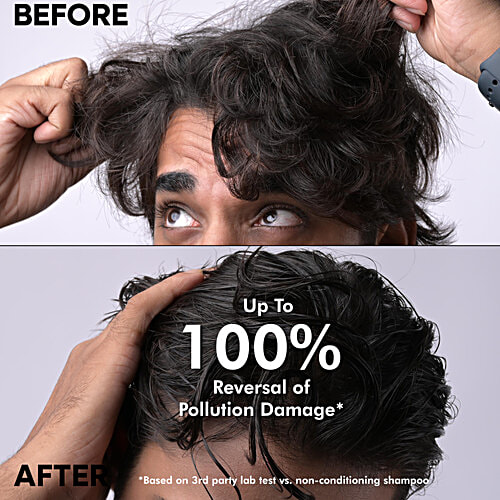 Naturali Pollution Defence Shampoo - Detox From Micro-pollutant build-up, Charcoal & Avocado, 180 ml  