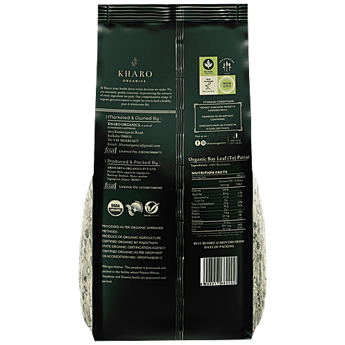 Kharo Organics Organic Tej Patta/Bay Leaves - Non GMO, Preservative & Chemical Free, 50 g Pouch 