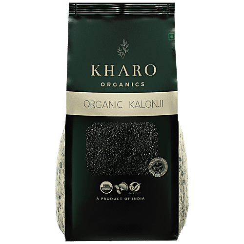 Kharo Organics Organic Kalonji/Black Cumin Seeds - Non GMO, Preservative & Chemical Free, 100 g Pouch 