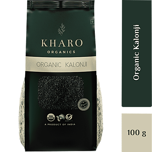 Kharo Organics Organic Kalonji/Black Cumin Seeds - Non GMO, Preservative & Chemical Free, 100 g Pouch 