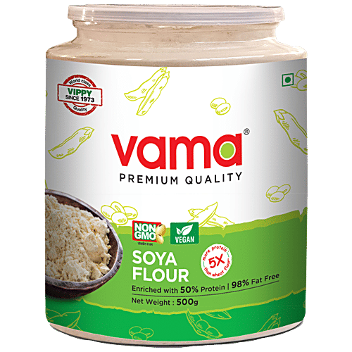 Buy Vama Soya Flour Vegan, Enriched With Protein, Vitamins & Minerals