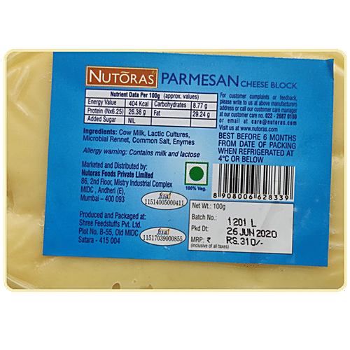 Buy NUTORAS Parmesan Cheese Block Online at Best Price of Rs 310