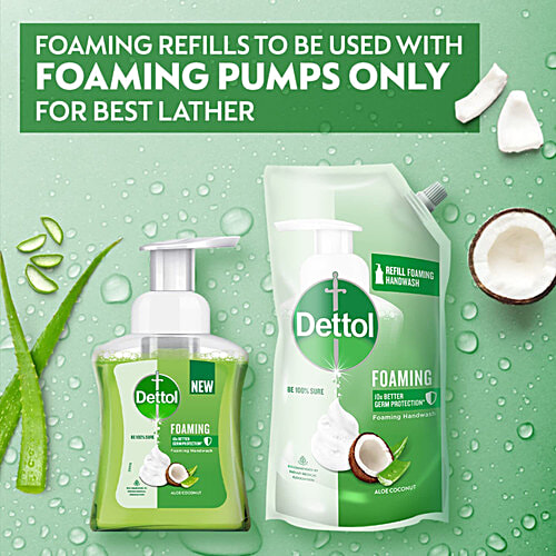 Dettol Aloe Coconut Foaming Handwash, 700 ml  10x Better Germ Protection