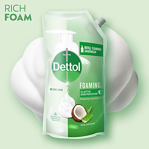 Dettol Aloe Coconut Foaming Handwash, 700 ml  10x Better Germ Protection