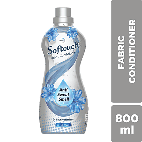 Wipro Softouch After Wash Fabric Conditioner - Anti Sweat Smell, 800 ml  with unbeatable fragrance & comfort