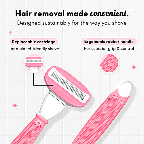 Plush 5 Blades Razor - With Aloe Vera & Vitamin E-Strip, For Normal, Sensitive Skin, 1 pc  