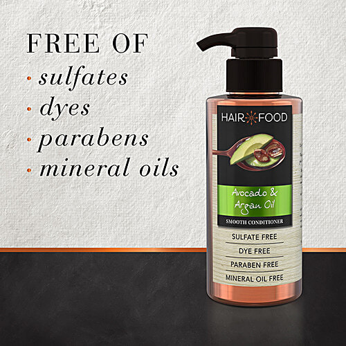 Hair Food Smooth Conditioner - With Avocado & Argan Oil, Sulfate & Paraben Free, 300 ml  