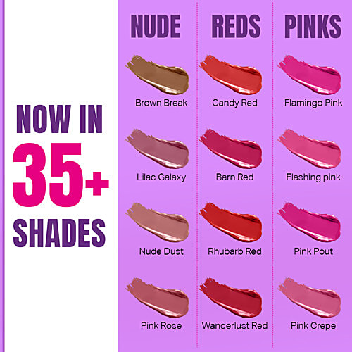 Elle 18 Lit Lip Colour, 5.6 ml Nude Pump Matte Finish, Long Lasting Liquid Lipstick, Transfer Proof