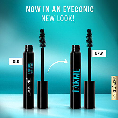 Lakme Eyeconic Volumizing Mascara, 8.5 ml Deep Black Lightweight, Instant Volume, Water-Resistant Formula