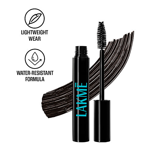 Lakme Eyeconic Volumizing Mascara, 8.5 ml Deep Black Lightweight, Instant Volume, Water-Resistant Formula