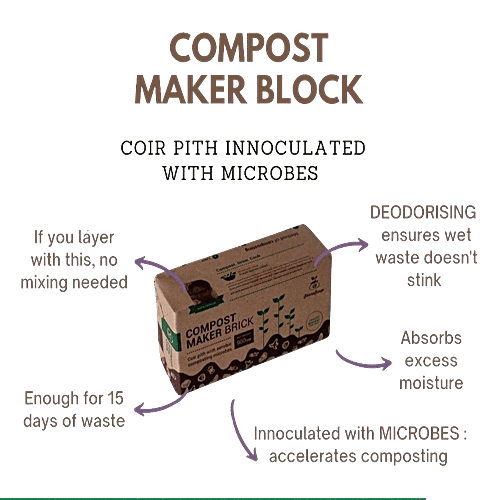 Buy Stonesoup Home Composting Bin Veg & Non Veg Waste, No Smell, Starter Kit Online at Best