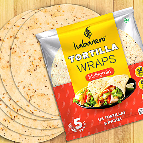 Buy Habanero Multigrain Tortilla Wraps 100 Vegan, High Fibre