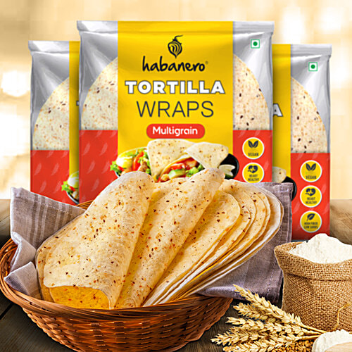 Habanero Multigrain Tortilla Wraps, 6 pcs