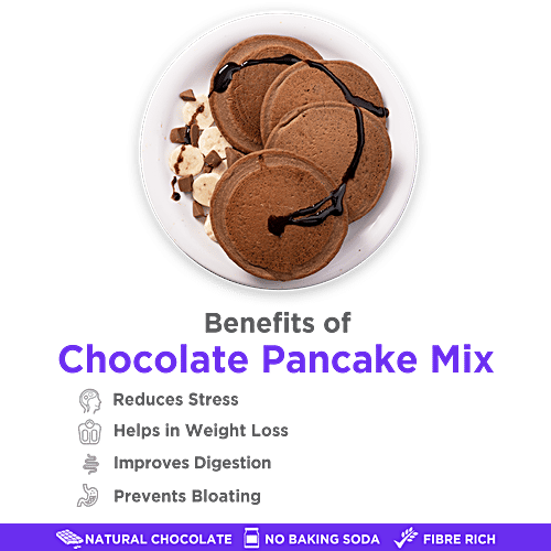 True Elements Chocolate Pancake Mix, 250 g  Ready To Cook Breakfast
