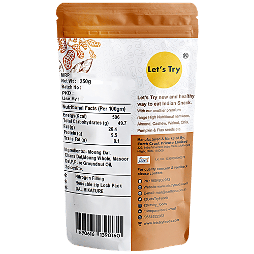 Let's Try Dal Mixture Snacks - Crispy, Crunchy, High In Quality, 250 g  