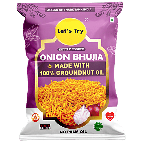 Let's Try Onion Bhujia, 180 g  No Palm Oil, Made With Groundnut Oil