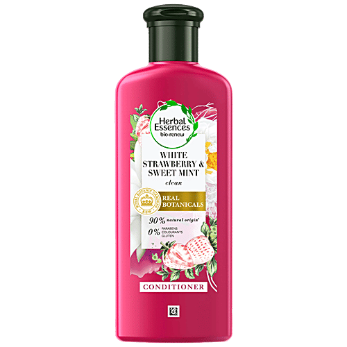 Herbal Essences White Strawberry & Sweet Mint Conditioner - For Cleansing & Volume, No Paraben, No Colorants, 240 ml  