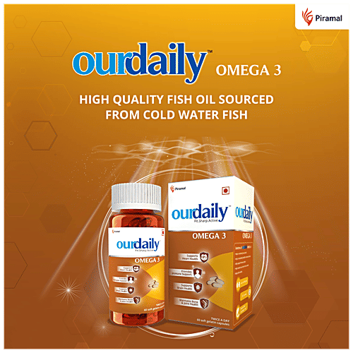 Buy Ourdaily Omega 3 Capsule Supports Brain & Heart Health Online at Best Price of Rs 499