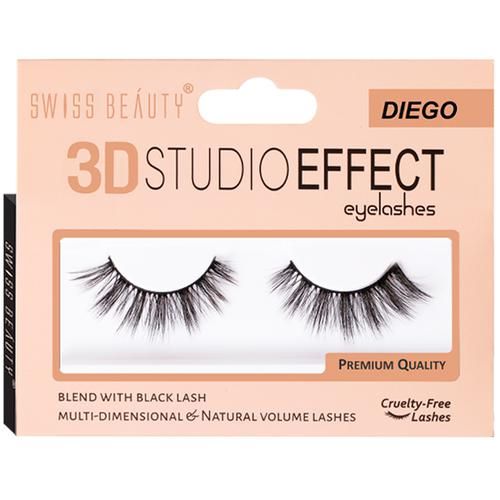 Swiss Beauty 3D Studio Effect Eyelashes - Deigo, Premium Quality, Cruelty-Free, 5 g  