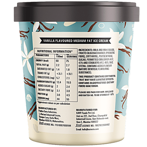 Noto Ice Cream French Vanilla Ice Cream, 500 ml  