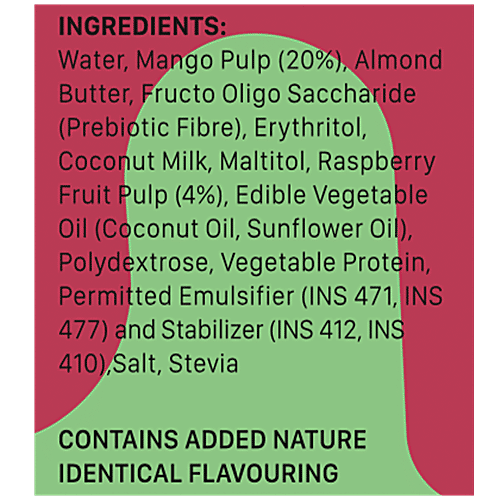 Noto Ice Cream Mango & Raspberry Vegan Frozen Dessert, 500 ml Vegan Frozen Dessert
Zero Added Sugar