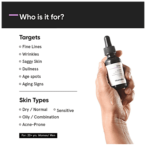 Minimalist Retinol 0.3% + Q10 Face Serum - With Anti-Aging Property, For Men & Women, To Reduce Fine Lines & Wrinkles, 30 ml  