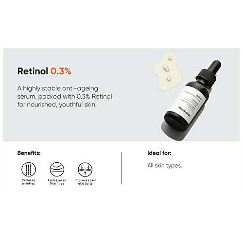 Minimalist Retinol 0.3% + Q10 Face Serum - With Anti-Aging Property, For Men & Women, To Reduce Fine Lines & Wrinkles, 30 ml  