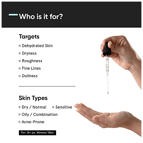 Minimalist Hyaluronic Acid + PGA 02% Face Serum - For Glowing Skin, Intense Hydration & Fines Lines, 30 ml