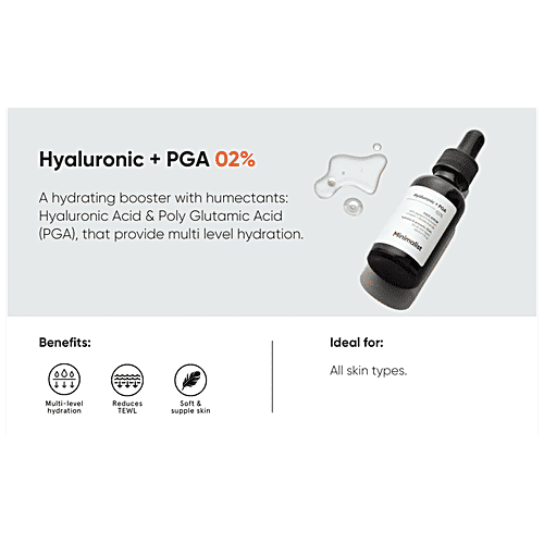 Minimalist Hyaluronic Acid + PGA 02% Face Serum - For Glowing Skin, Intense Hydration & Fines Lines, 30 ml