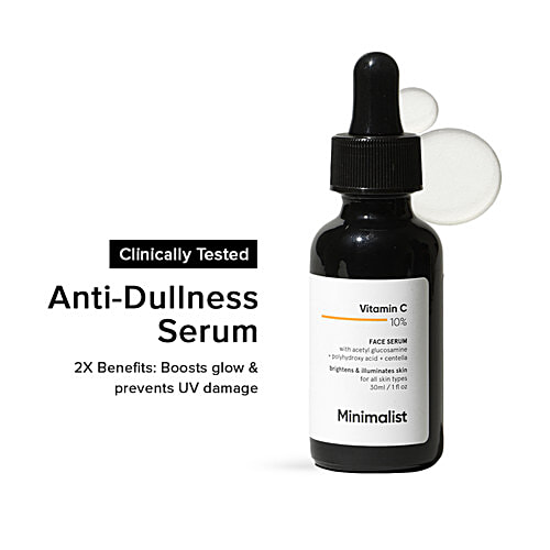 Minimalist Vitamin C 10% + AG 1% Face Serum - For Brighter & Illuminating Skin, 30 ml  