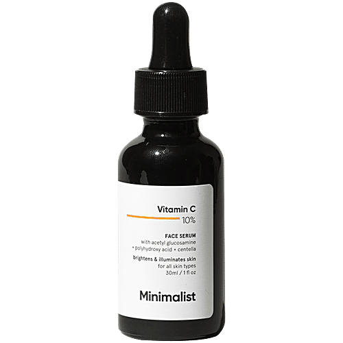 Minimalist Vitamin C 10% + AG 1% Face Serum - For Brighter & Illuminating Skin, 30 ml  