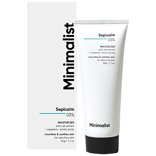 Minimalist Sepicalm 3% + Oat Moisturizer - Lightweight, Non-Comedogenic & Fragrance Free, 50 g  