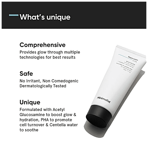 Minimalist Sepicalm 3% + Oat Moisturizer - Lightweight, Non-Comedogenic & Fragrance Free, 50 g  