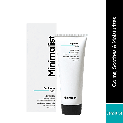 Minimalist Sepicalm 3% + Oat Moisturizer - Lightweight, Non-Comedogenic & Fragrance Free, 50 g  