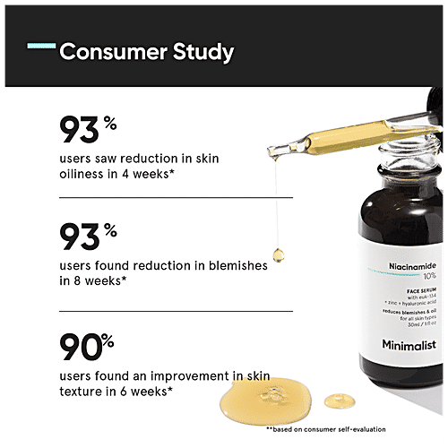 Minimalist Niacinamide 10% + Zinc Face Serum - Reduces Blemishes, Oil & Acne Marks, 30 ml  